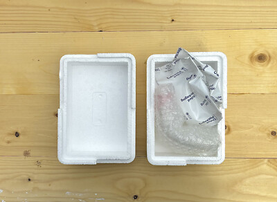 183 x 128 x 114 mm Styroporboxen mit optionalen Eisbeuteln - perfekt für Kühlware