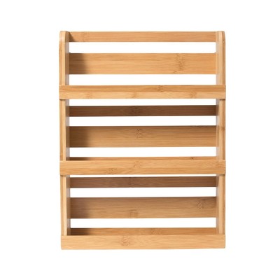 Lipper International Bamboo Wood 3-Tier Spice Rack 8840 - Space Saving 12'' x 2.3