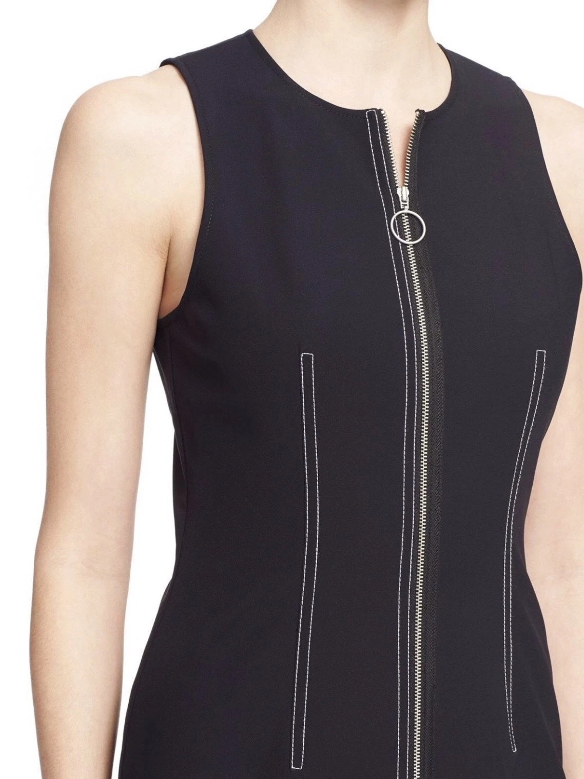 Abito donna T by Alexander Wang nuovo con etichette $375 senza maniche tecnico nero taglia 8