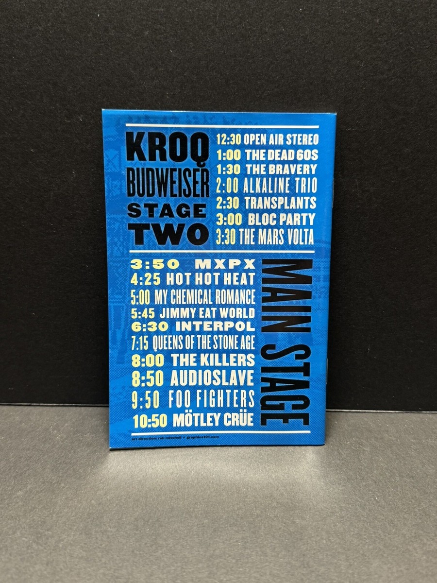 2005 KROQ Weenie Roast Concert Program Motley Crue My Chemical