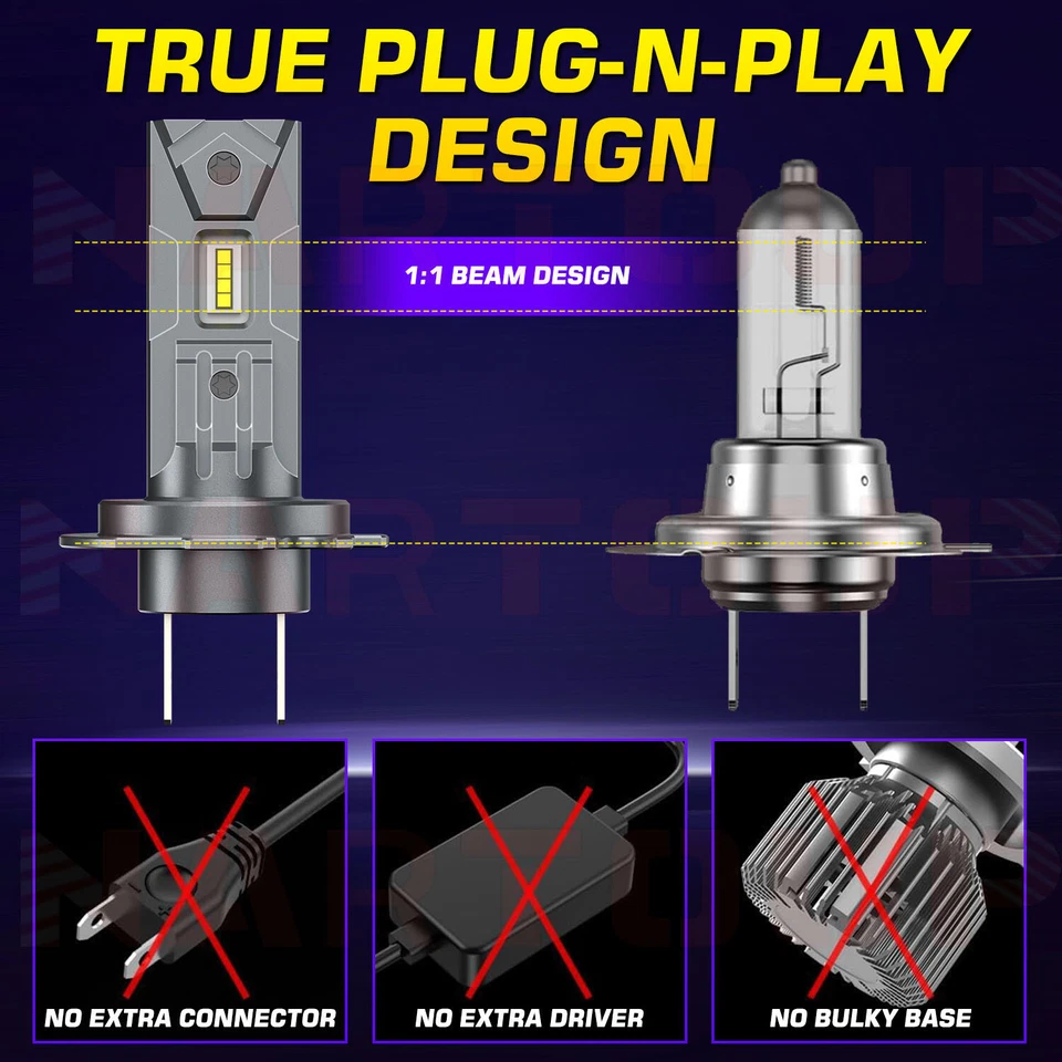 CSP H7 LED Faros Bombillas Para BMW Moto F700GS F800GS K1200 R1200 Alto Bajo Foto 3 de 4