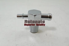 GM Intake Manifold Chrome Aluminum Vacuum T Fitting 3/8" NPT to 1/4" 3/8" Nipple