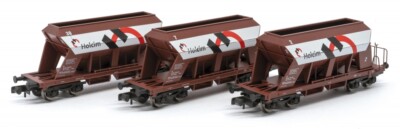 Jägerndorfer JC 66303 Spur N 3er Set Kieswagen HOLCIM Ep.V/VI, NEUHEIT 2021