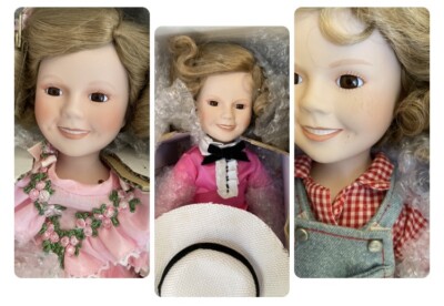 3 Vent Shirley Temple Dolls Poor Little Rich Girl/Little Colonel/Rebecca Damaged