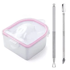 Nail Soaking Bowl Soak Off Gel Polish Remover with Nail Art Tools for Nail Spa