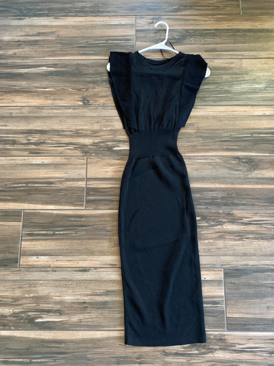 Zara Women's Knit Maxi Dress Black Size -S | eBay Zara Women's Knit Maxi Dress Black Size -S | eBay