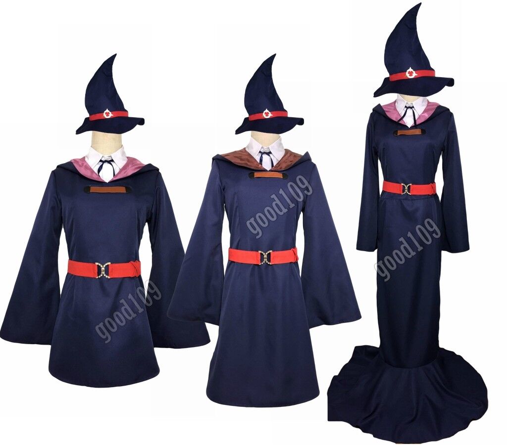 Cosplaydiy pequena bruxa academia cosplay traje dos desenhos animados anime  pequena bruxa academia sucy manbavaran vestido