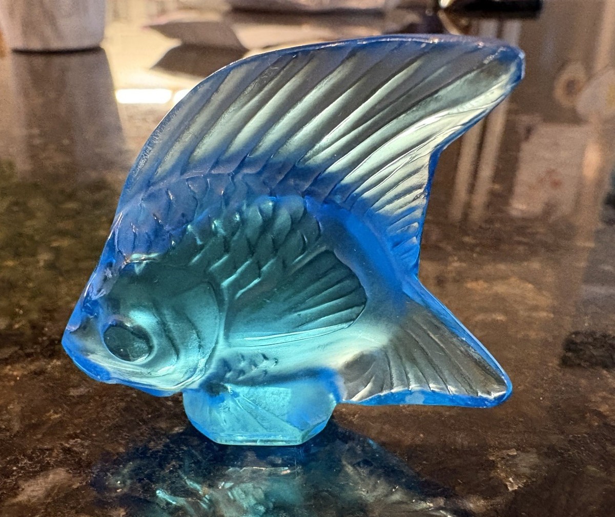 Fish Sculpture Lalique Aquarium Lalique Fish Sculpture Mint Green