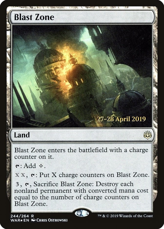 Blast Zone (WAR) - Foil LP MTG Prerelease Cards