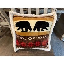 Carstens Hinterland Bear Soft Plush Throw Pillow