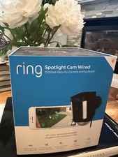 Ring Spotlight Cam Wired- Outdoor security camera and spotlight Black