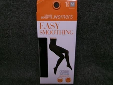 Warners Easy Smoothing Tights Womens M Opaque Shaping 60DEN No Muffin Top Black