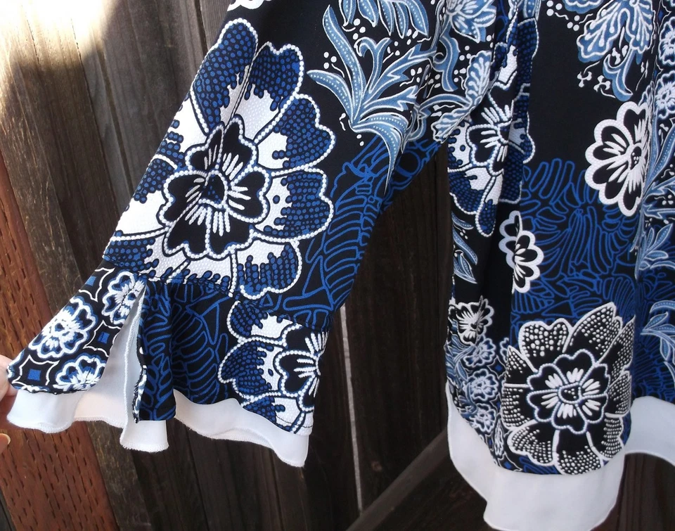 NWOT 💥💎ALFRED DUNNER💎💥 3/4 Sleeve Floral Puff Print Top Stretch XL - Image 4 of 4