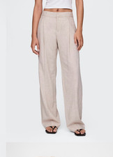 GAP, 365 Linen-Blend Trousers | EUC, 4 Regular, flax linen tan