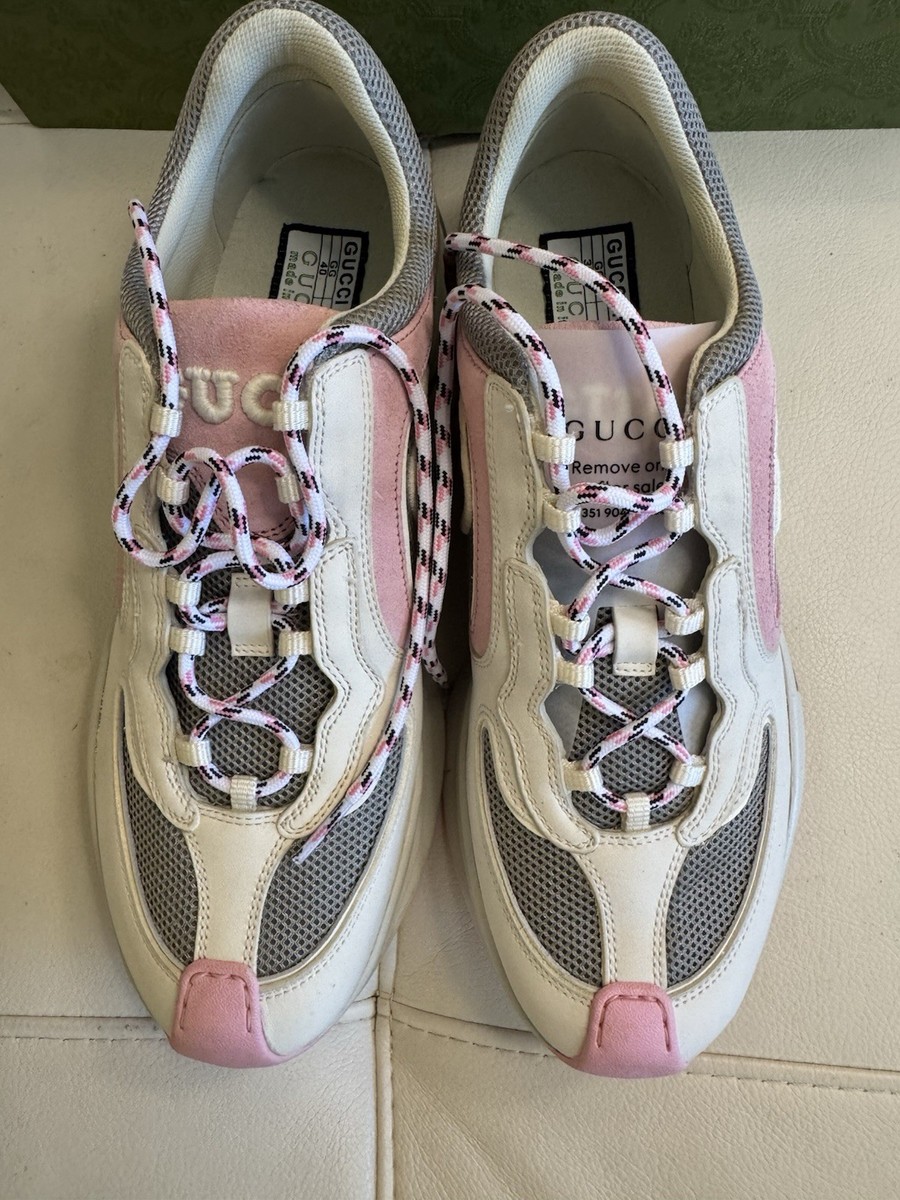 Gucci Run Interlocking GG Logo Leather Suede Trainers