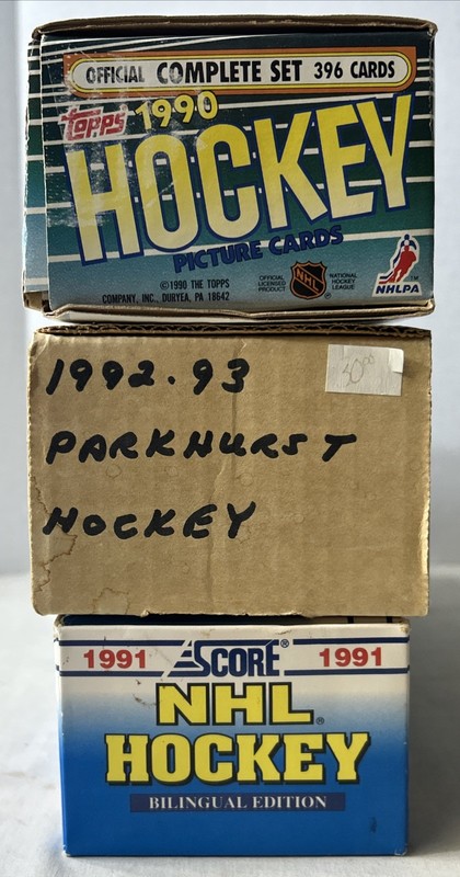 1990 Topps + 1991 Score + 1993 Parkhurst Complete Hockey Sets Lot Of 3 A11