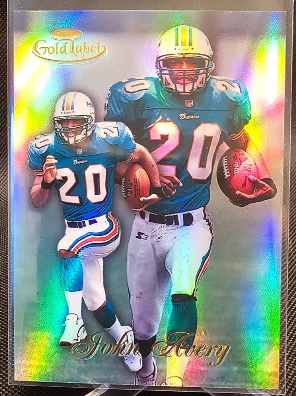 1998 Topps Gold Label John Avery RC #98 Miami Dolphins
