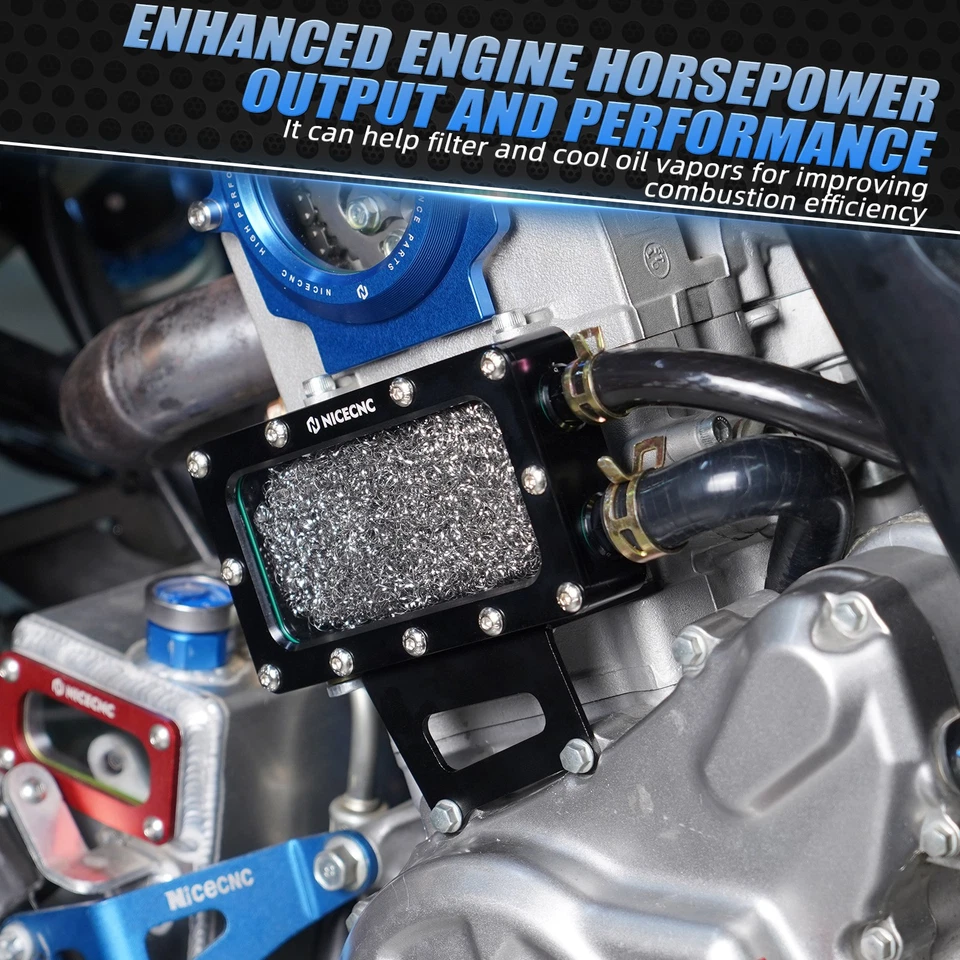 NICECNC Oil Breather Vent Box With Hose Kit For Yamaha Raptor 700 700R 2011-2024 — 第 3/4 张图片