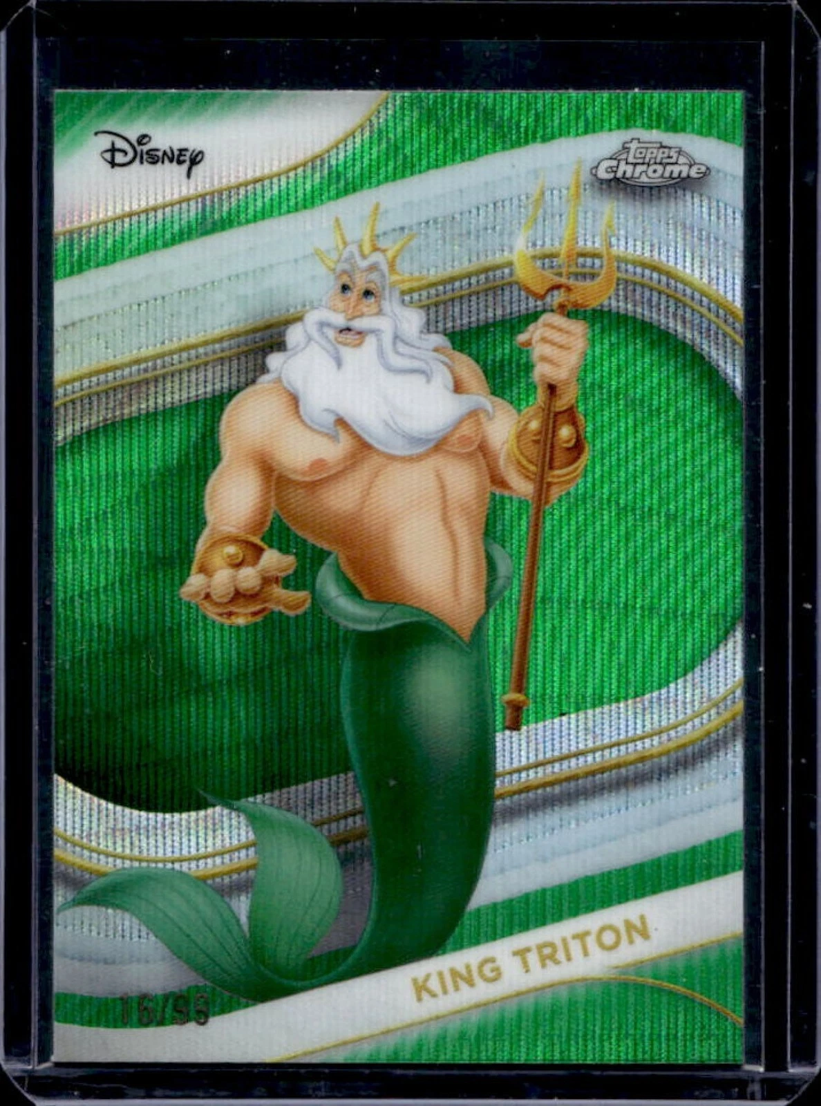 2025 Topps Chrome Disney King Triton Green Wave Refractor #/99