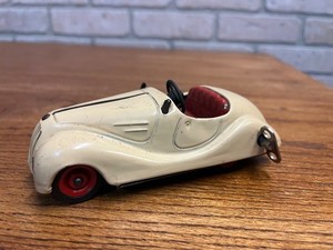 Vintage Schuco Akustico 2002 Windup Toy Car German Off-White Cream Color