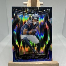 2024 Panini Select Concourse Rome Odunze #3 Black & Blue Shock Prizm (RC) Bears