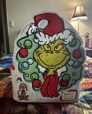 Loungefly Dr. Seuss Grinch Multicolor Bag, Animation Franchise Character Theme
