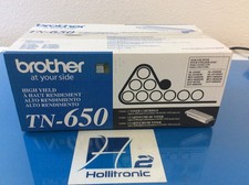 BROTHER TN-650 HIGH YIELD TONER CARTRIDGE TN650 ORIGINAL OEM APPROX 8000 PGS