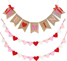 Valentines Day Burlap Banner, Valentines Decor for Home, Be Mine Hanging Banner