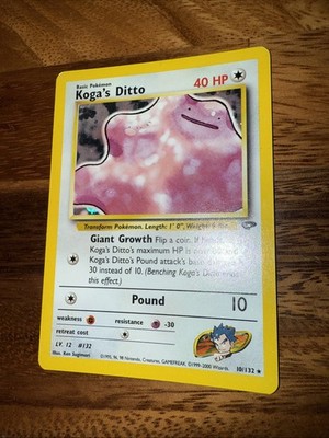 Pokémon TCG Koga's Ditto Gym Challenge Card 10/132