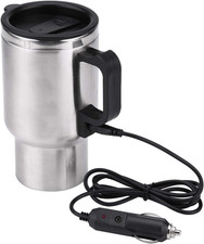 Stainless Steel Car Travel Mug & Kettle - 450Ml, 12V Heated Cup, Coffee Tea Mug