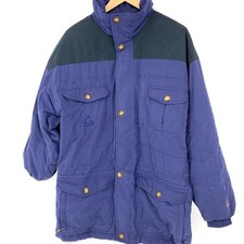 Gerry Vintage Winter Coat Black Blue Colorblock M