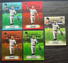Ichiro 2025 Topps Stadium Club Bronze, Red, Light Blue & Lime Green Foil & Base