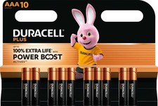 10 Duracell Plus AAA / Micro Alkaline Power B...