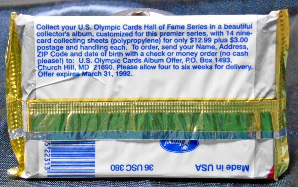 批量 32 张未开封包 - 1992 年美国奥林匹克名人堂系列 - 15 张卡/包 — 第 3/3 张图片