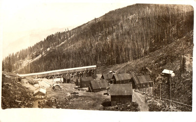 Antique RPPC Mining Camp Ore Trestle Panorama Real Photo Postcard c1910 L7