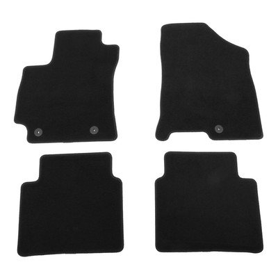 For 24-25 Hyundai Kona Gas Black Nylon Floor Mat Carpet Non-slip Front Rear 4PCS