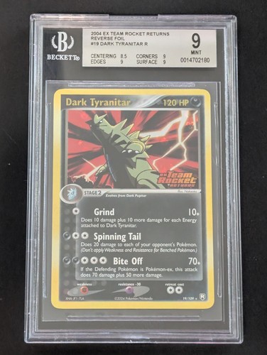 Dark Tyranitar graded BGS 9 for sale on eBay