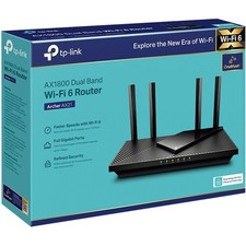 TP-Link AX1800 Works with Alexa Dual Band Gigabit Router - Black OPEN BOX NEW 