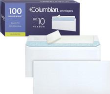  10 Security Envelopes, 100 Pack, Self Seal Envelopes for Home, School, and Busi