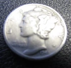 1941  MERCURY DIME - VERY GOOD - 90% SILVER