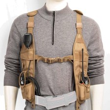 Radio Shoulder Harness Nylon Chest Holder Two Way Radio Vest Rig For Search R...
