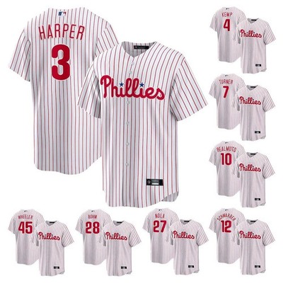 Men's Phillies White Collection Limited Player Stitched Jersey S-3XL
