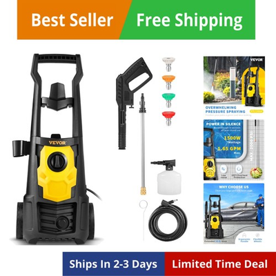 #ad Electric Power Washer 2000 PSI 1.65 GPM Portable Cleaner with 30ft Hose Fo... $139.39