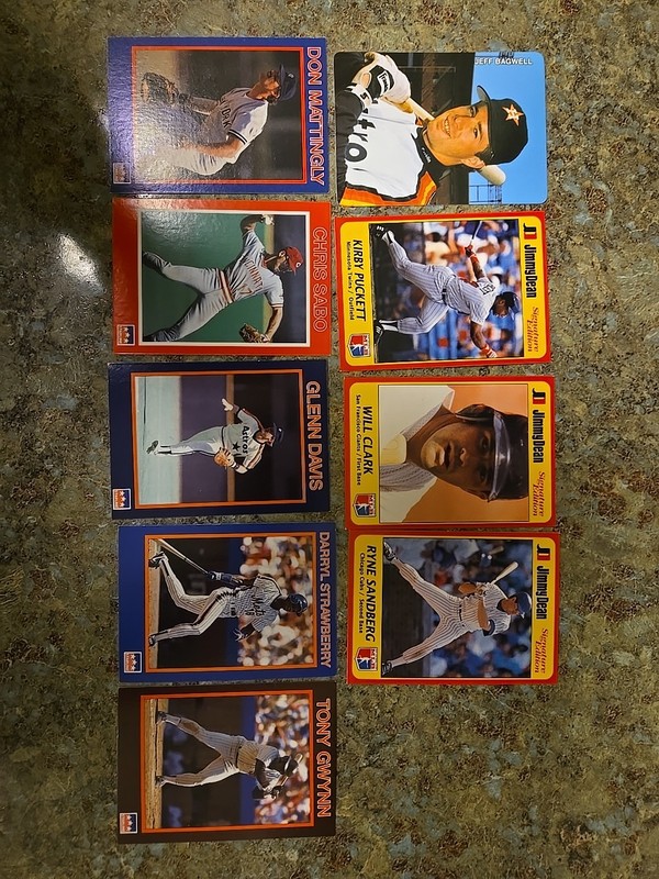Promotional  Baseball Cards Lot Of 9 (1990-92) Jimmy Dean,Long Johns Silver,Moth