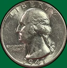 1941 Washington Quarter Silver Almost Uncirculated AU Coin #43539