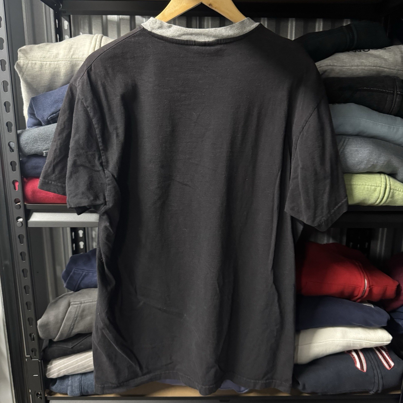 Y2K Tommy Hilfiger Black Graphic Tee Large - Vintage Skater Style image 3
