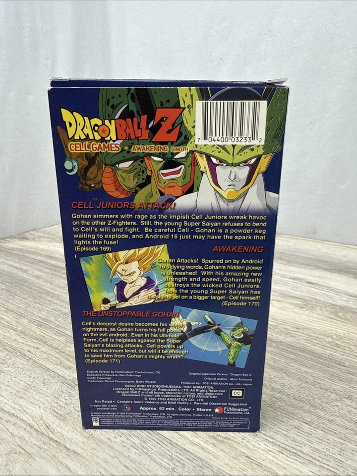 Sealed Dragon Ball Z Cell Games Awakening VHS Uncut Nice Condition Rare - Image 2 of 3