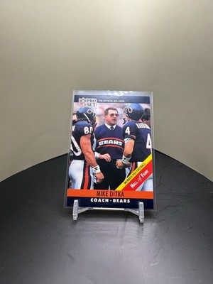 1990 Pro Set - Mike Ditka #59 Large ''Hall of Fame'' on Front