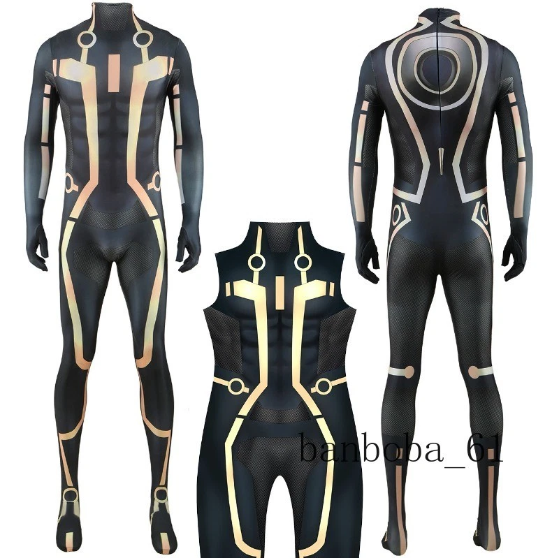 Disfraz Cosplay Tron Legacy Mono Amarillo Body Adulto Niños Fiesta de Halloween Foto 2 de 4