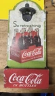 Vintage Coca-Cola Wall Mounted Bottle Opener And Cap Catcher
